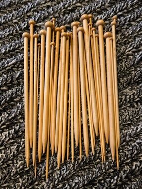 Natural Wood Double-Pointed Knitting Needle Set - Natural